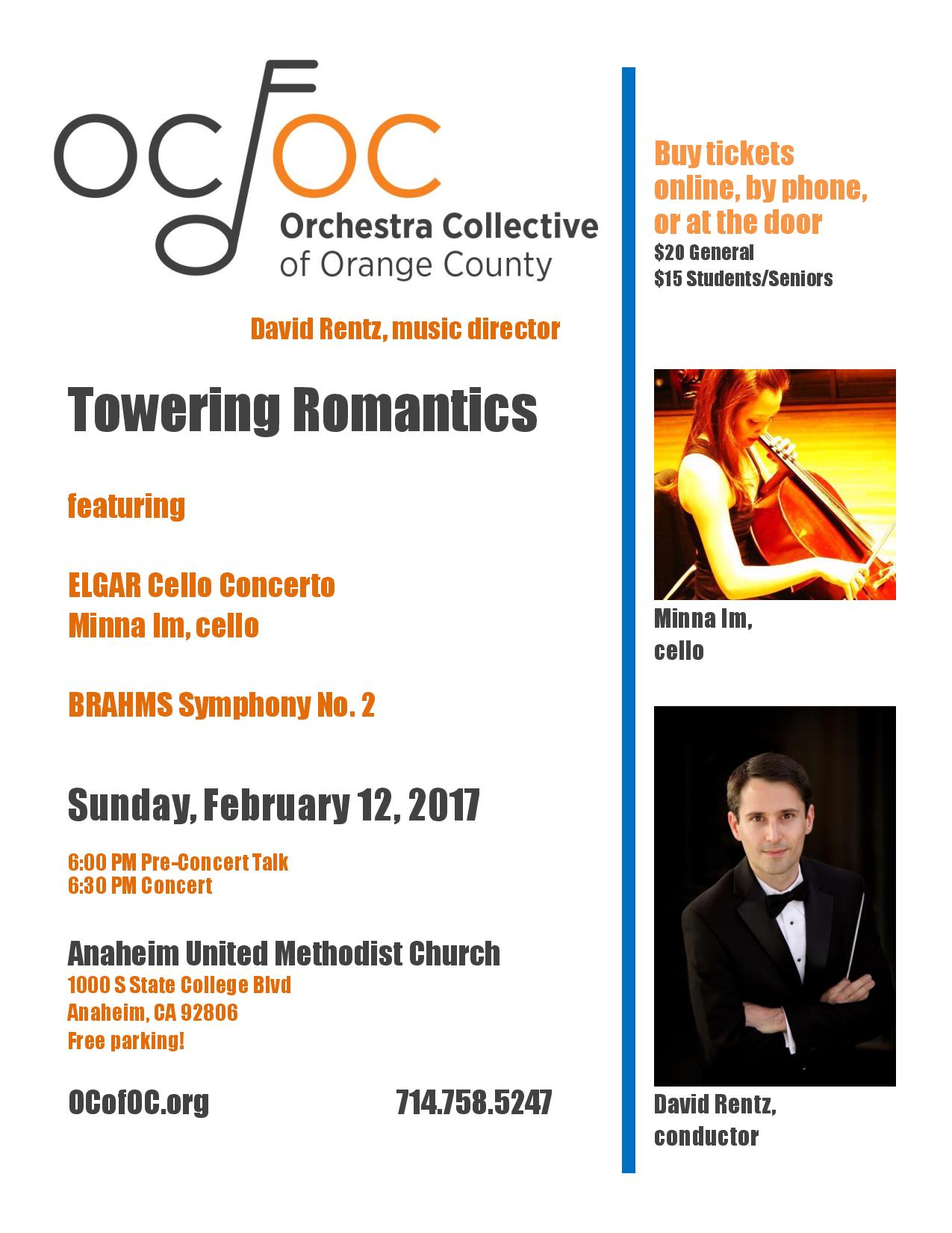 OCofOC Concert Flyer for 1-26-19 Concert