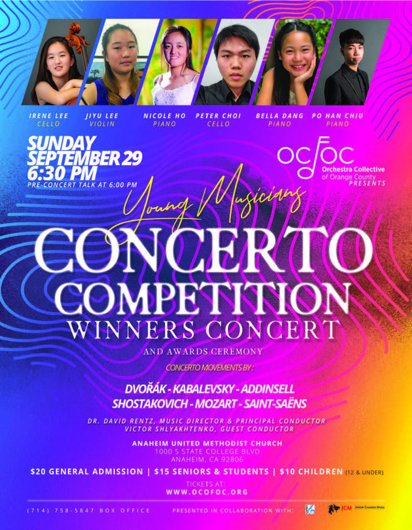 OCofOC Concert Flyer for 1-26-19 Concert