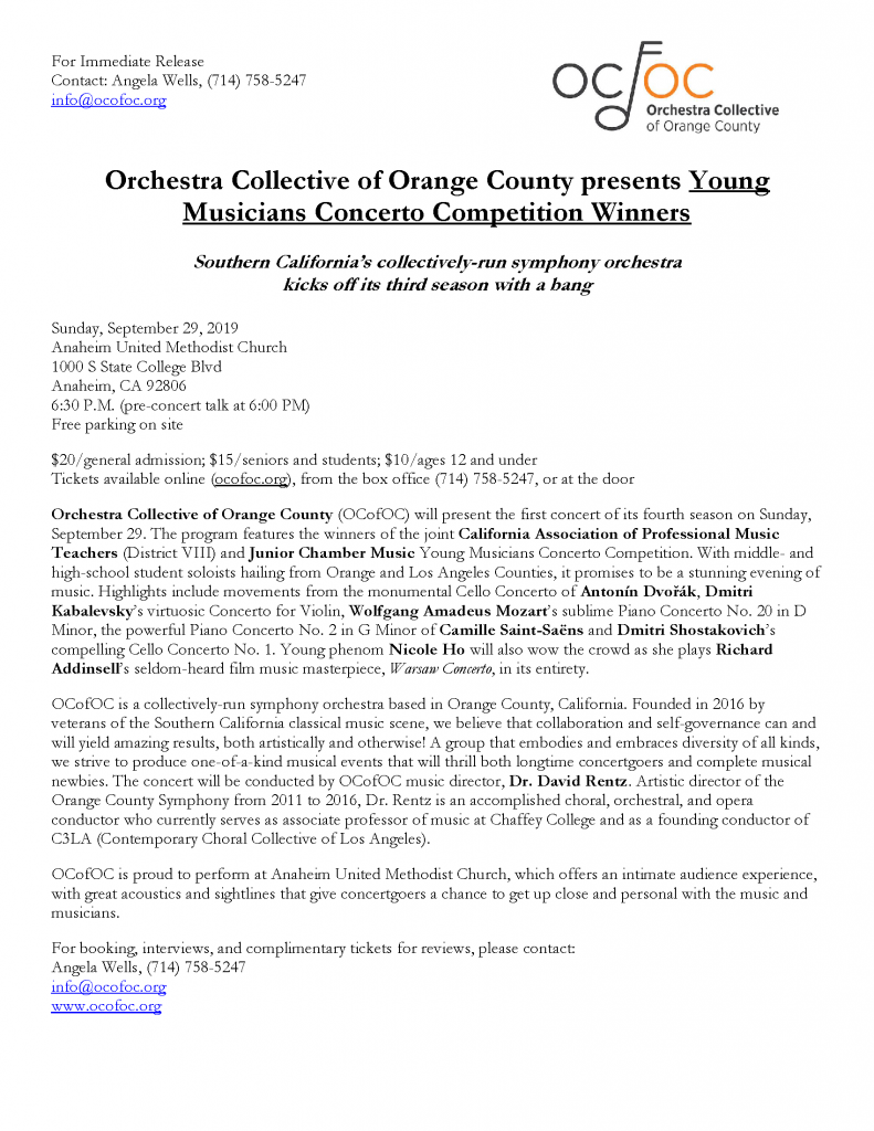 OCofOC press release Sept 2019